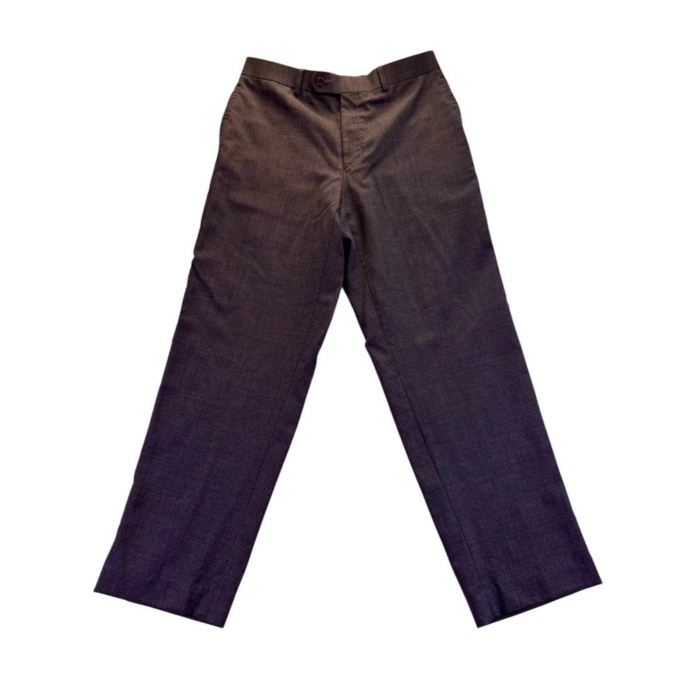 Lauren Ralph Lauren Mens 30x30 Total Comfort 100% Wool Dress Pants Gray Charcoal